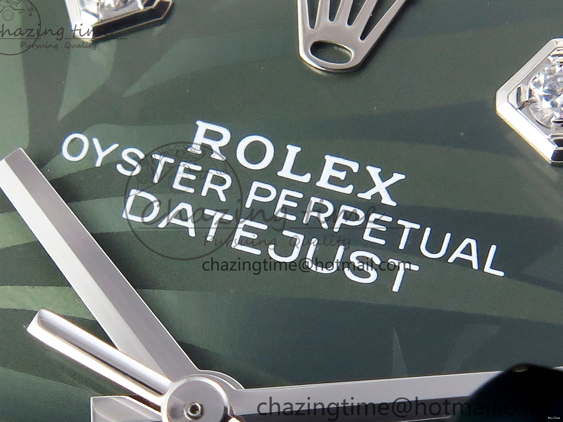 MiroTime 0224 RelaxedFit DateJust 36 126234 Clean 1:1 Best Edition 904L Steel Green Leaf Diamonds Dial on Jubilee Bracelet VR 1975